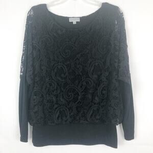 Joseph A. Sweater Womens Medium Lace Party Cocktail Evening Formal Occasionwear